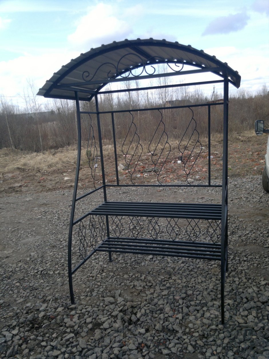 Навес для барбекю из металла