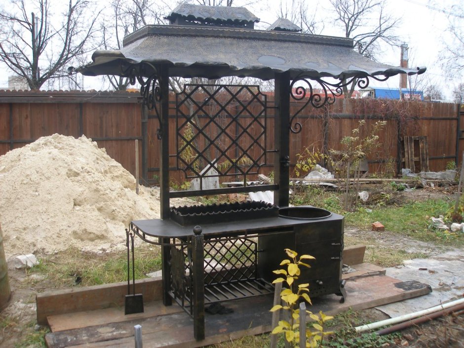 Крыша навес для барбекю