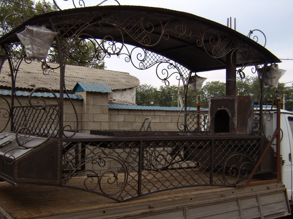 Навес для мангала шашлычник 1.5x2.5x2 м