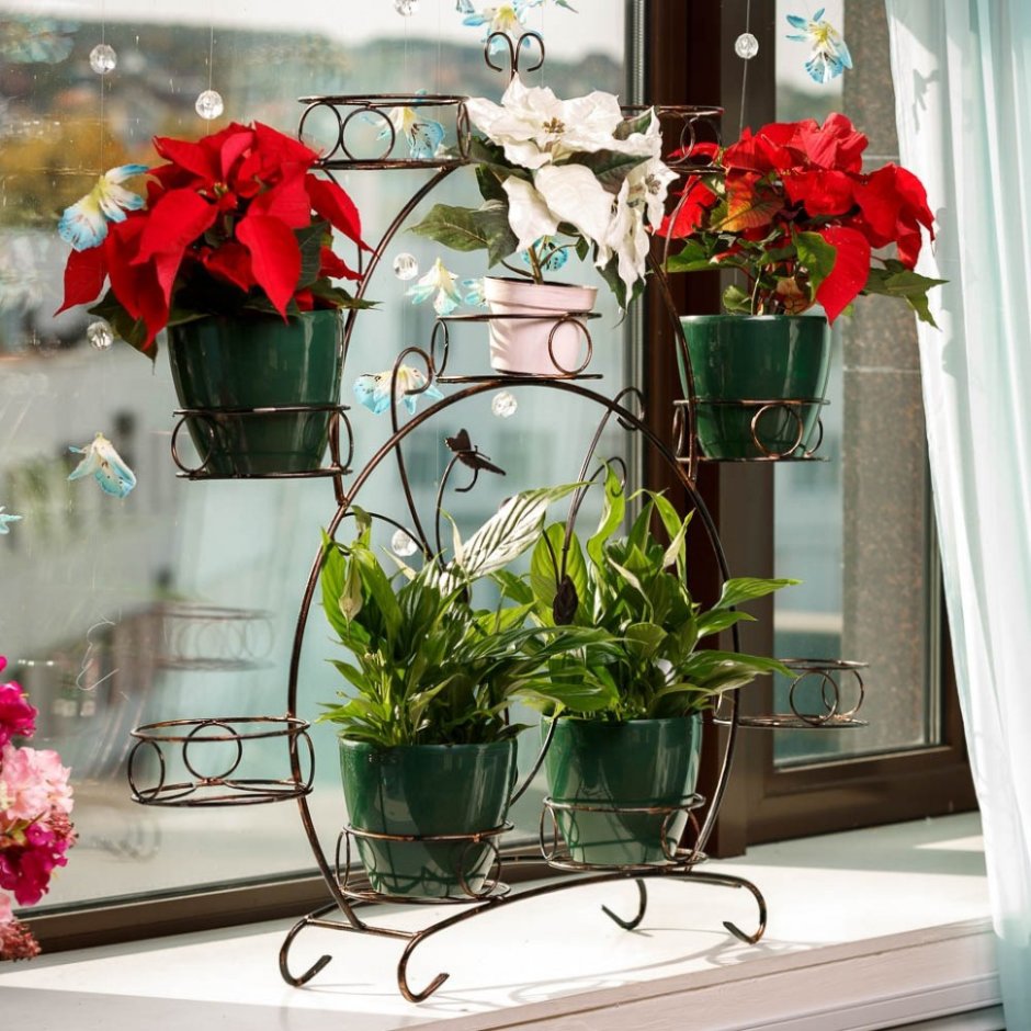 Узкие кашпо для подоконника