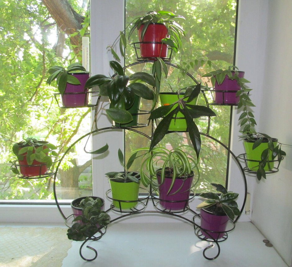 Подставка на подоконник «фиалка» 7 горшков № 1 белая