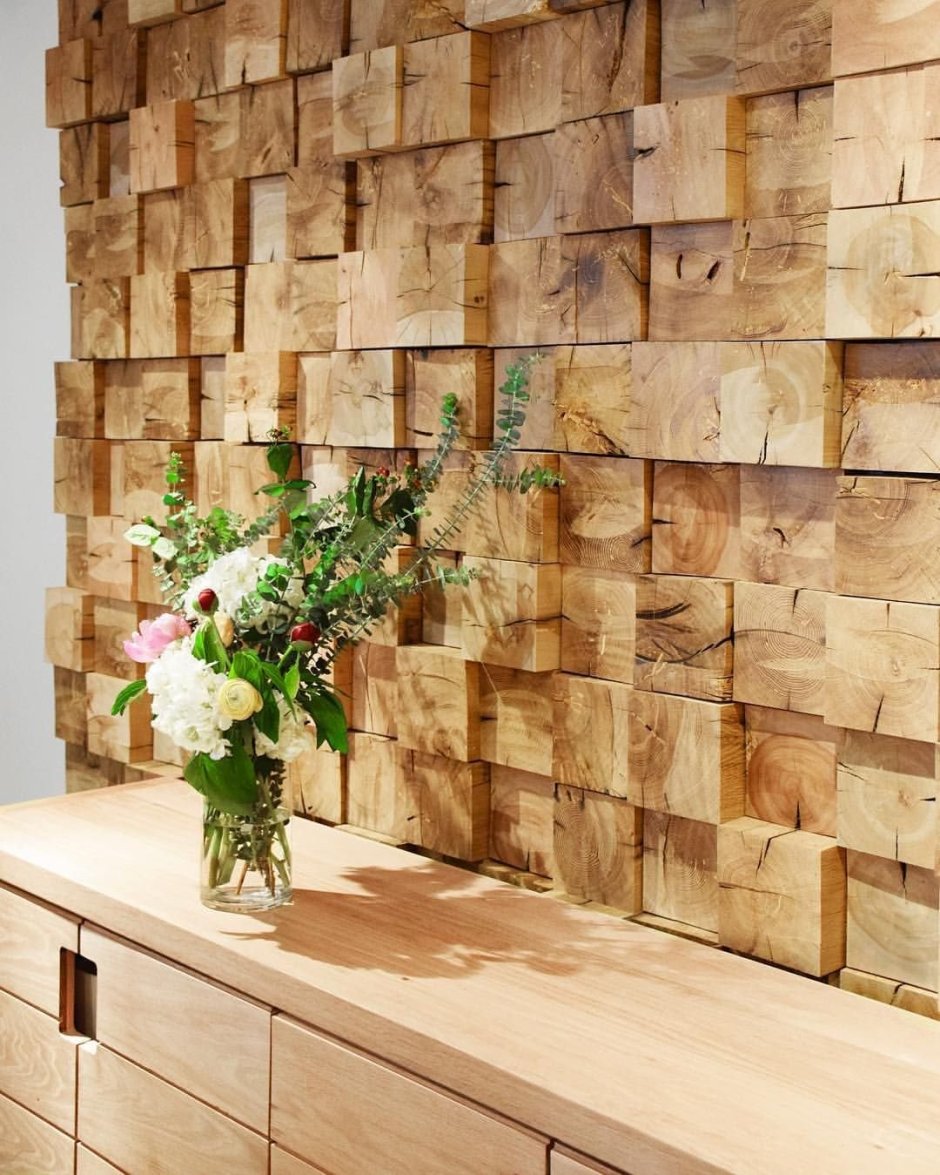 Отделка стен деревом