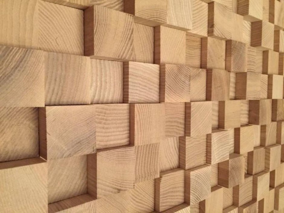 3д панели из спилов бруса Castorama