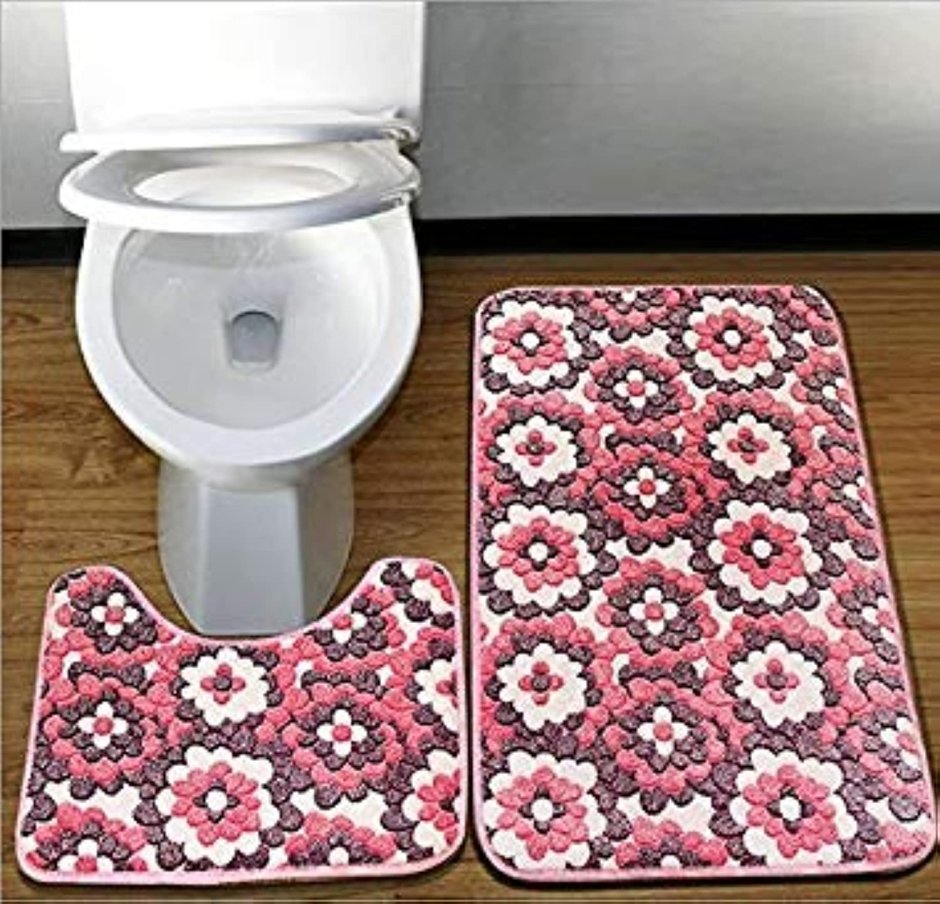Вязаные коврики для туалета