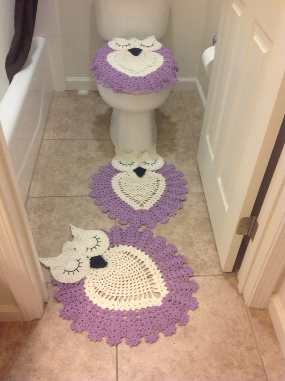 Вязаные детские коврики крючком