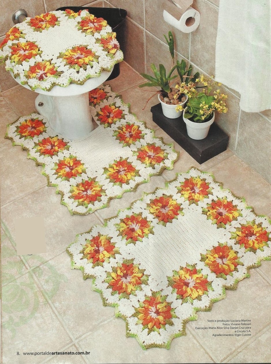 Шьем коврик в ванную