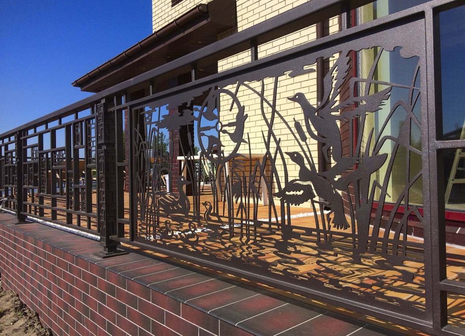 Ограждение террасы из металла