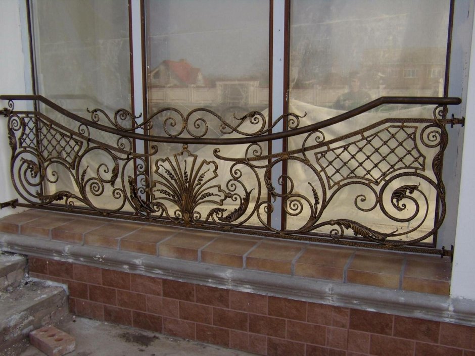 Перила металлические для беседки