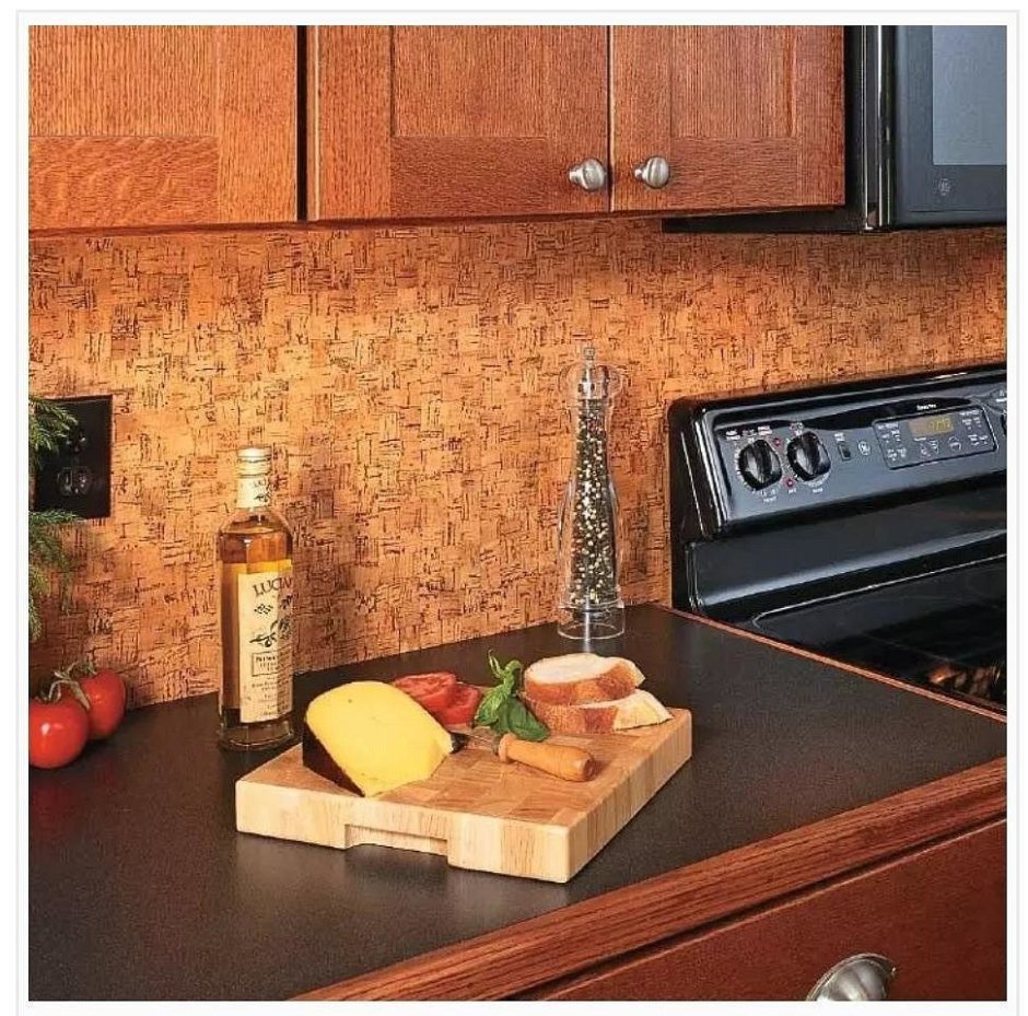 Обои которые на кухне вместо плитки