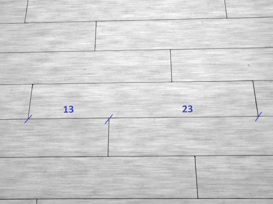 Укладка ламината 1/3 схема с фаской