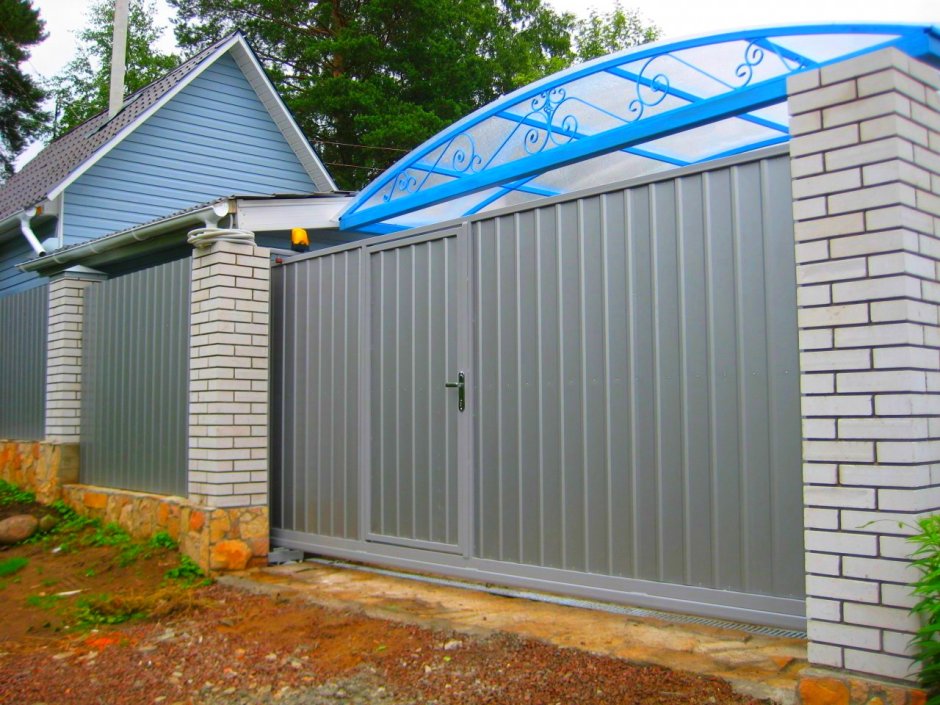 Ворота из профильной трубы с40 40х20 с калиткой