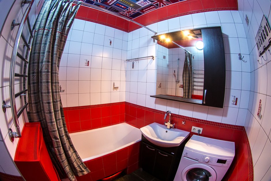 Красно черная плитка