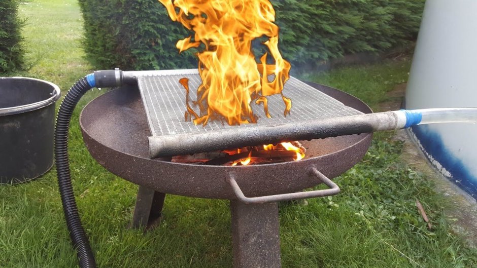 Печка для подогрева бассейна