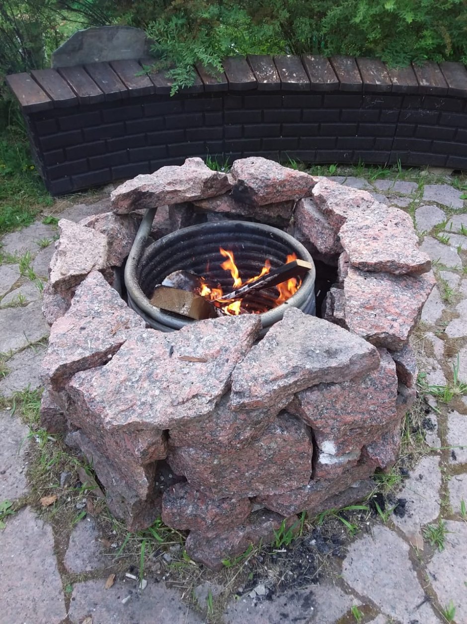 Уличная печь для нагрева воды