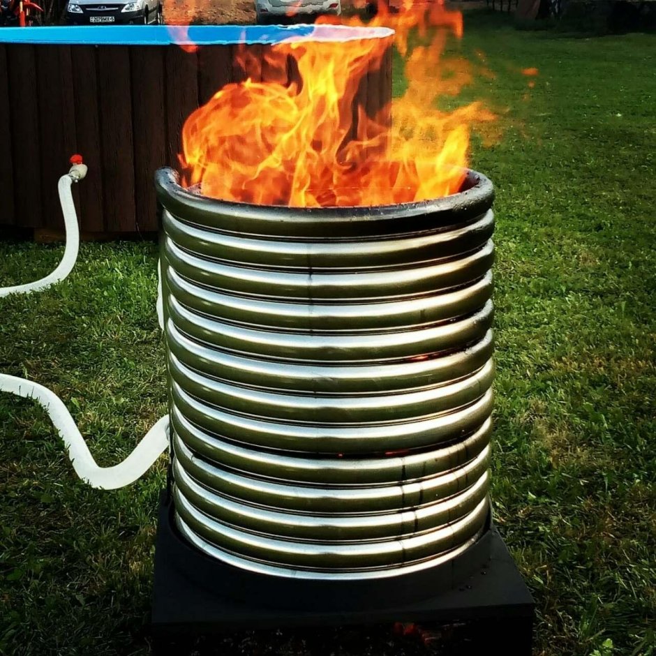 Дровяной водонагреватель для бассейна 25 КВТ / Железный очаг /