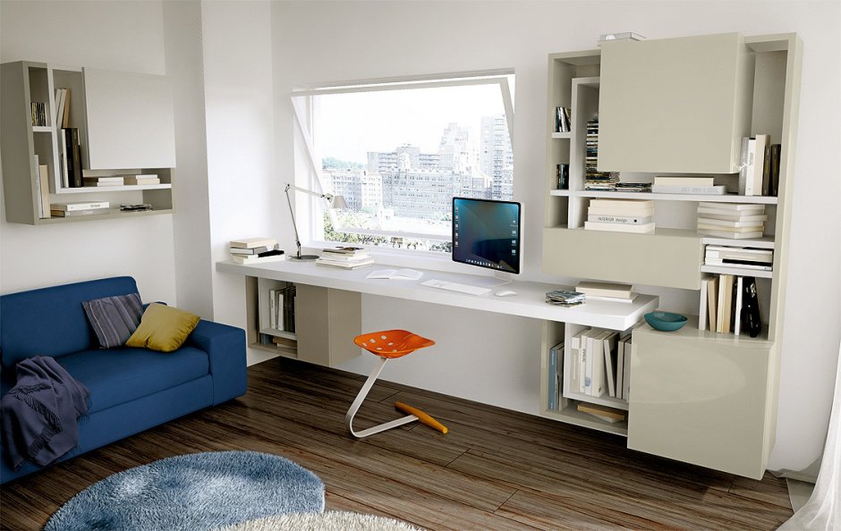 Компьютерный стол в интерьере