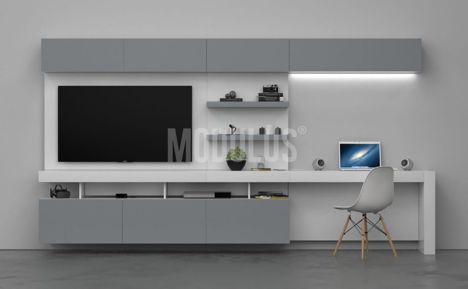 Тумба под телевизор с рабочим столом