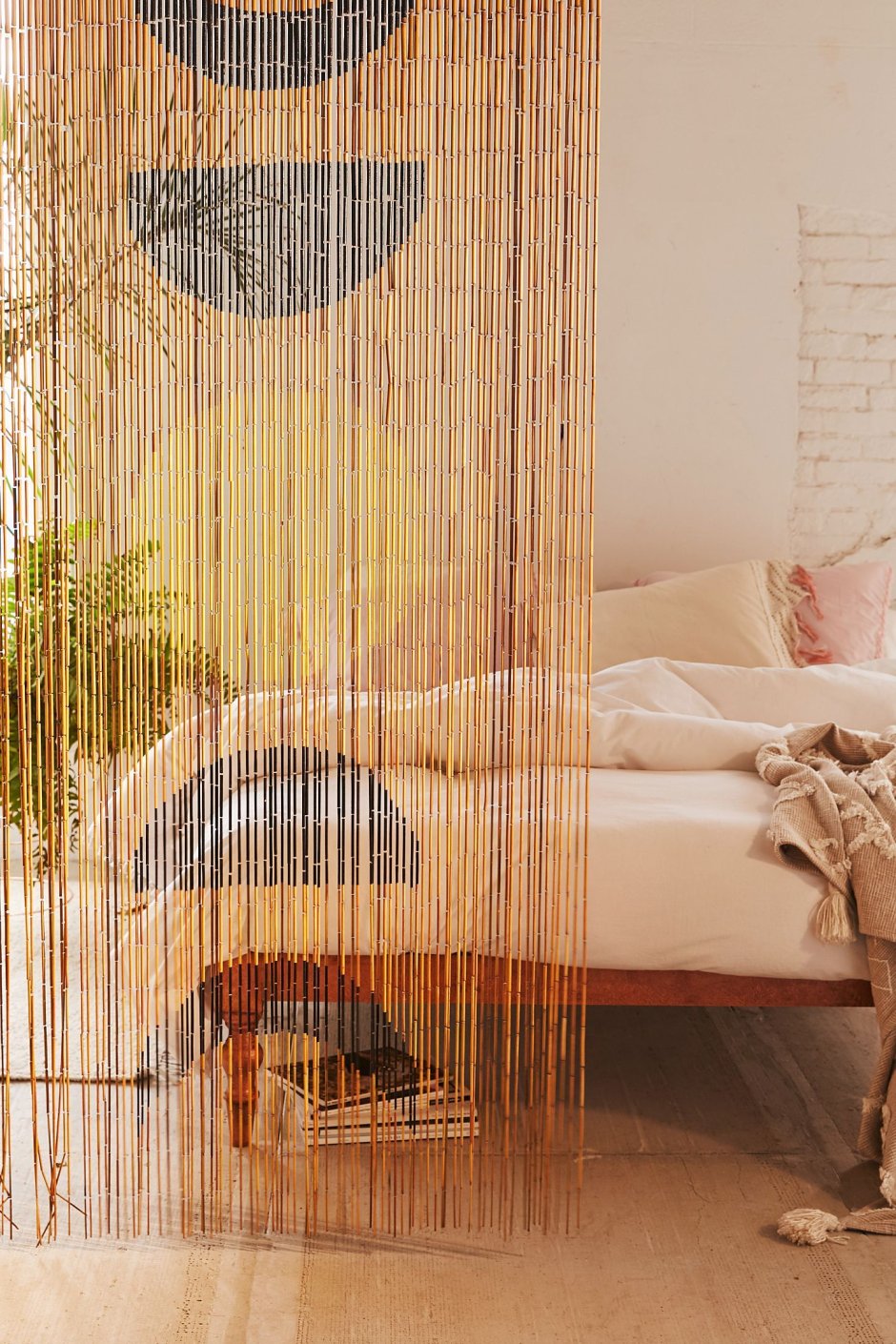 Занавеска на дверь в спальню из бамбука
