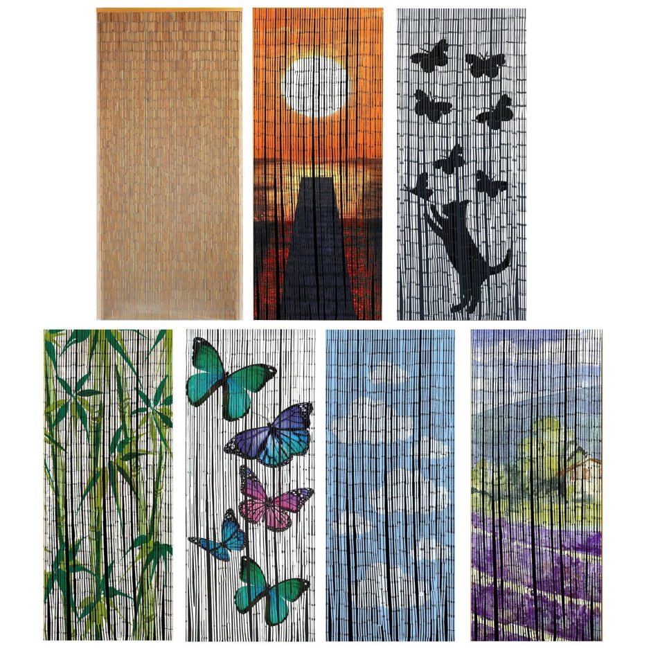 Занавеска на дверь из бамбука