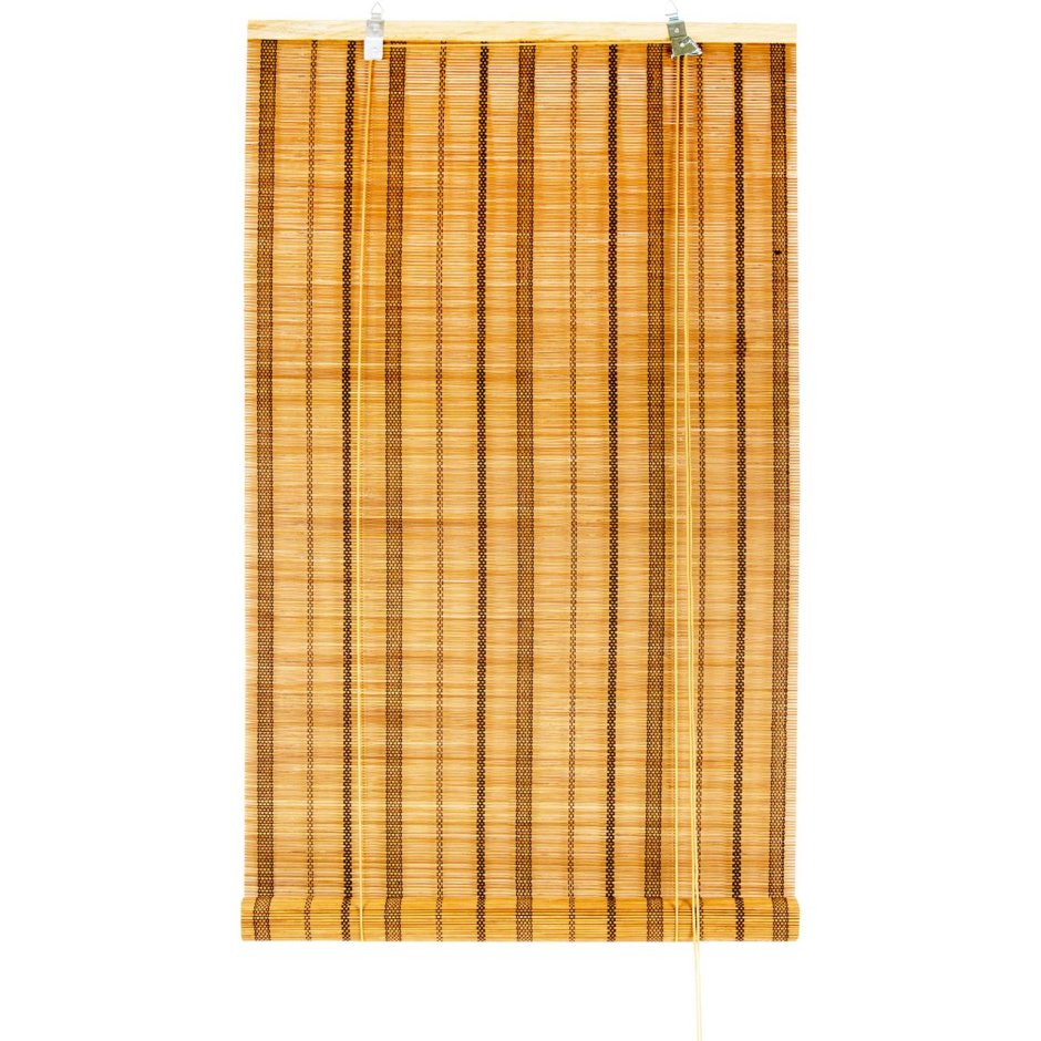 Штора рулонная «бамбук» 60х160 см, цвет кофе/экрю