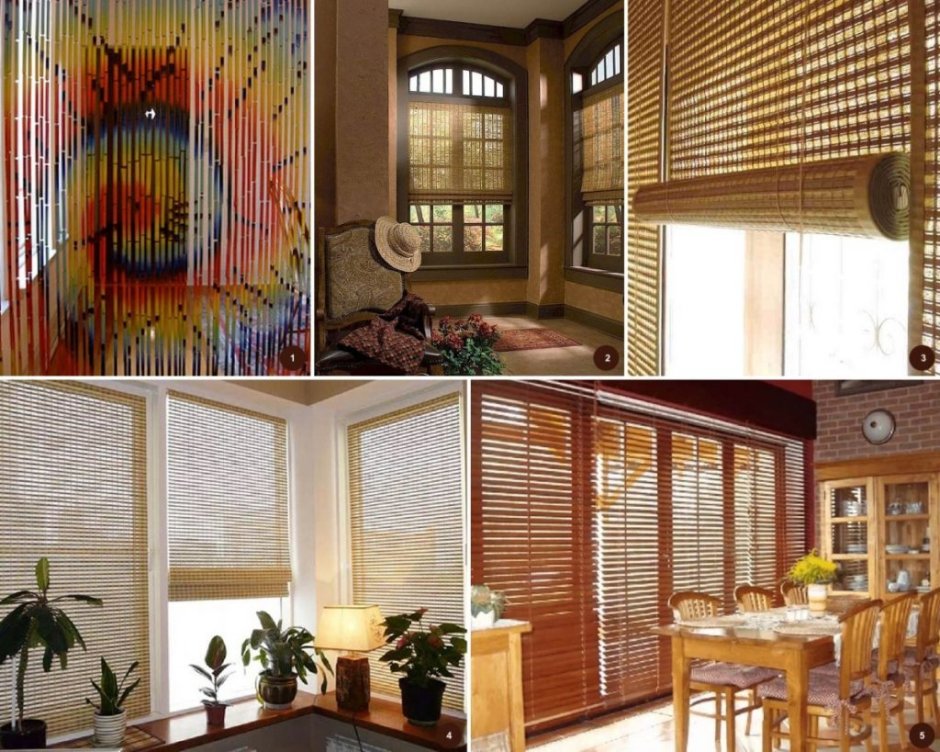 Арочные шторы из бамбука