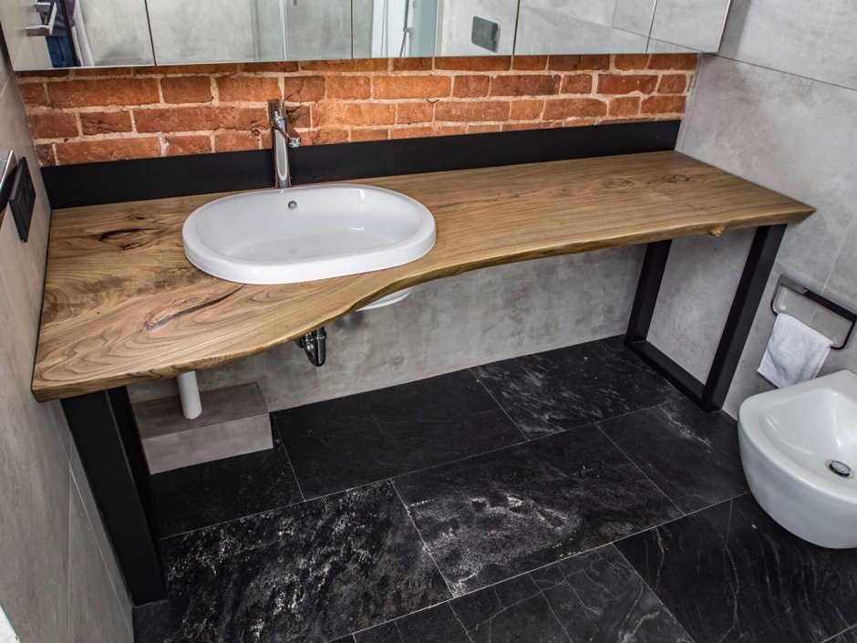 Раковина из слэба карагача