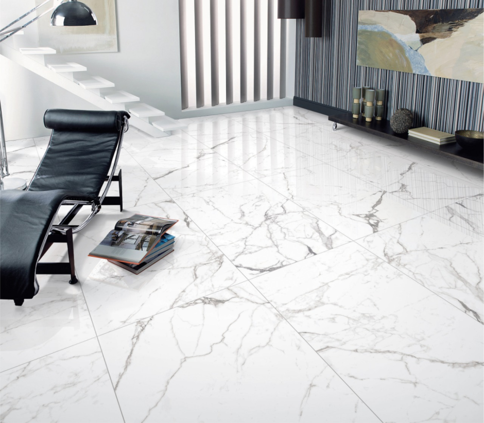 Ламинат под мрамор белый Леруа