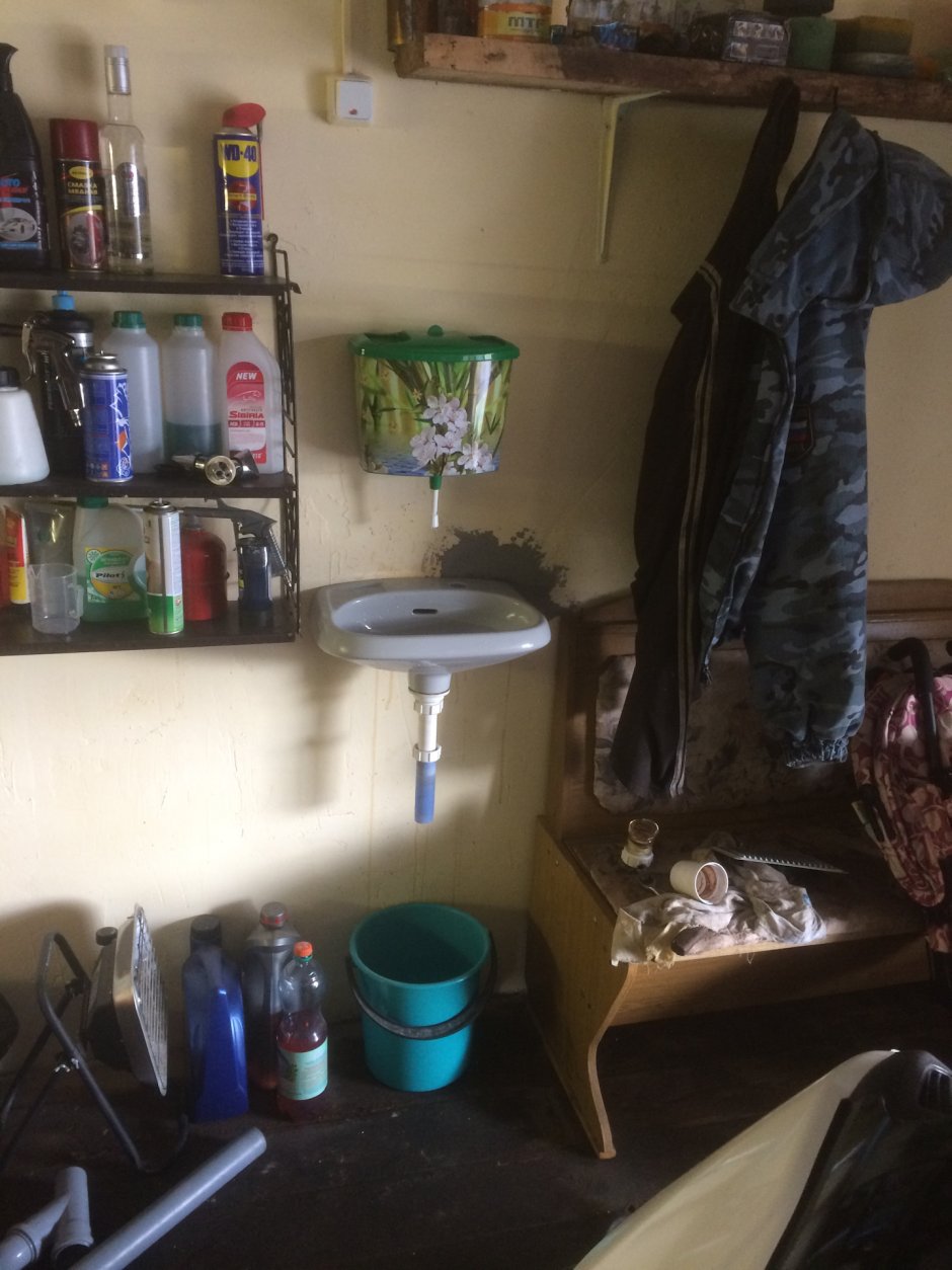 Мини рукомойник для гаража своими