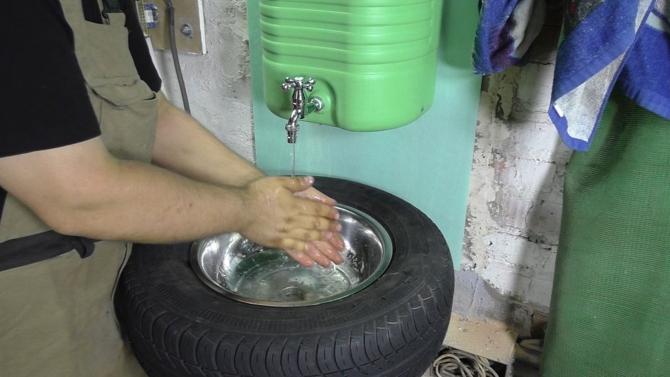 Мойка из покрышек