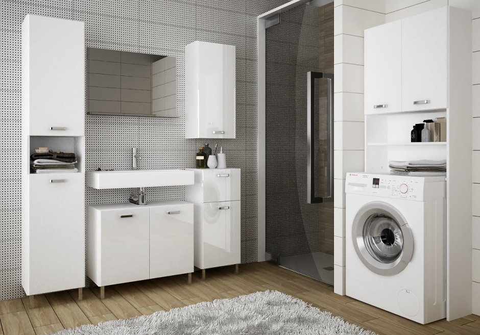 Шкаф над стиральной машины 64 см Акватон