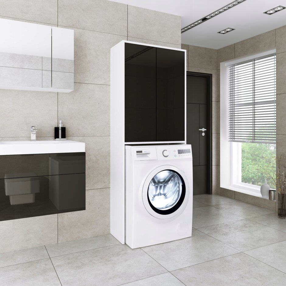 Шкаф под стиральную машину в ванной