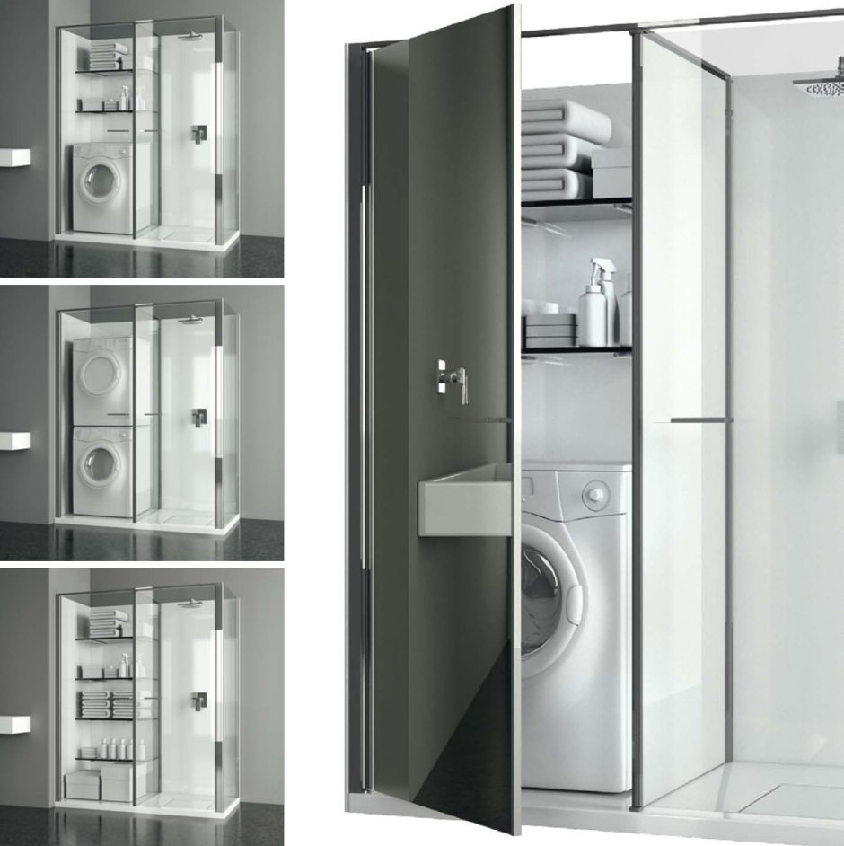 Шкаф для стиральной машины в ванной