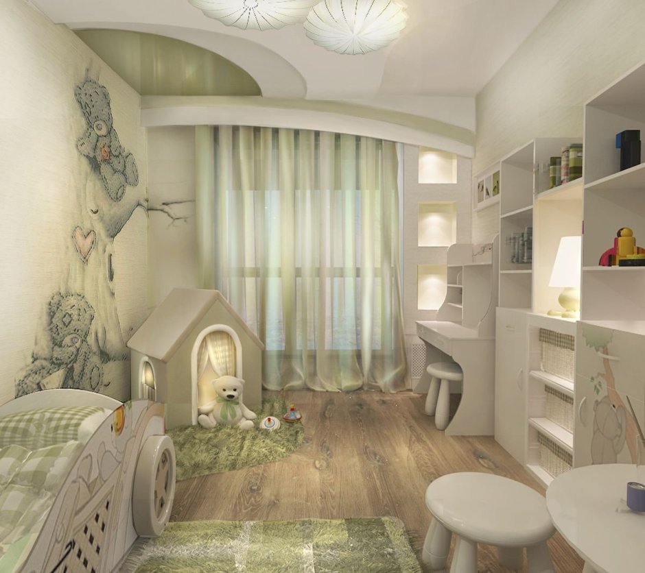 Спальня с рабочим мес ом