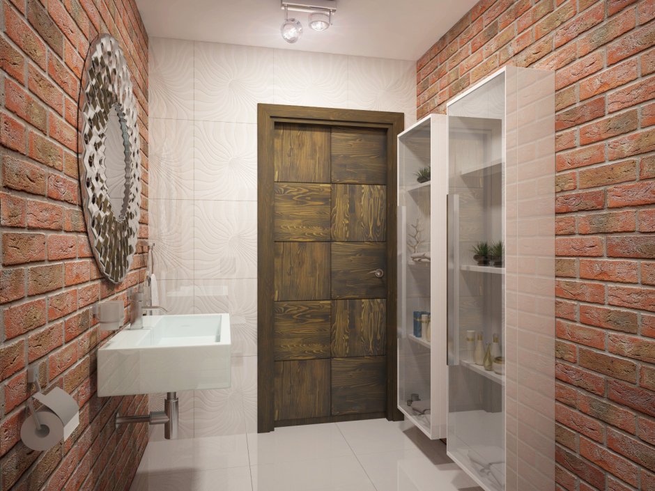 Скрытая дверь в ванную