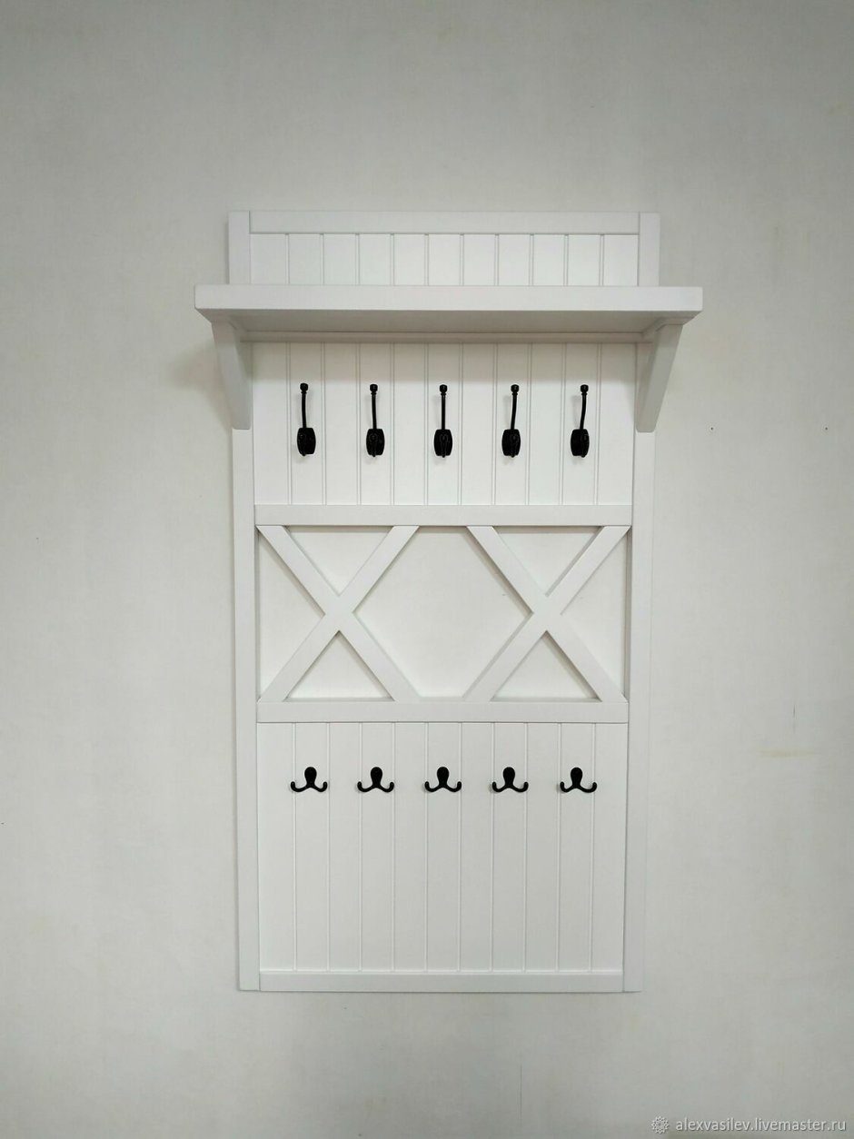 Вешалка для одежды настенная с полкой"Брюгге"