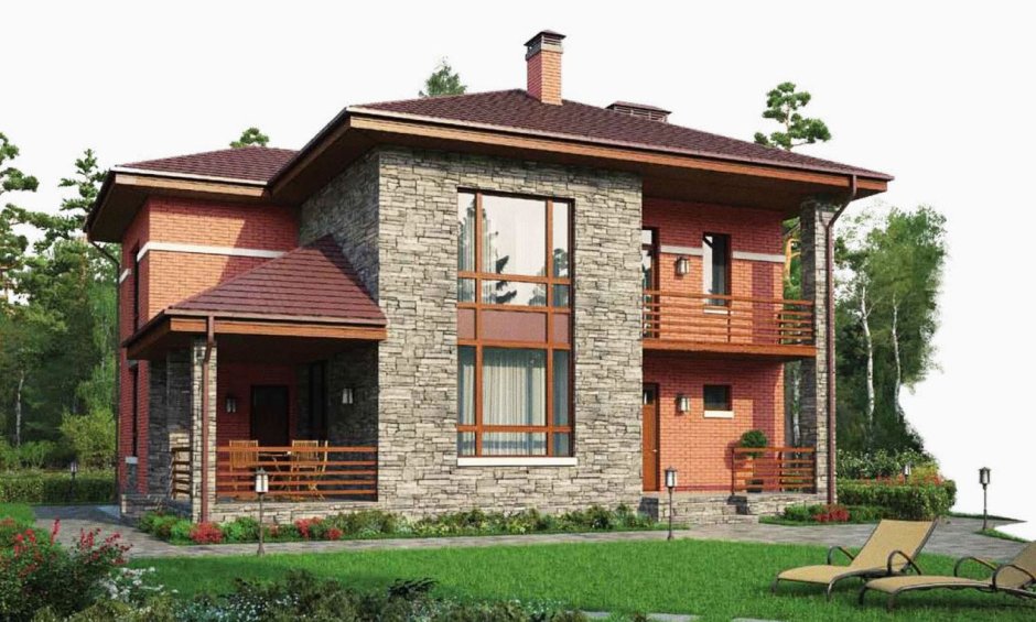 Проекты двухэтажных домов из кирпича