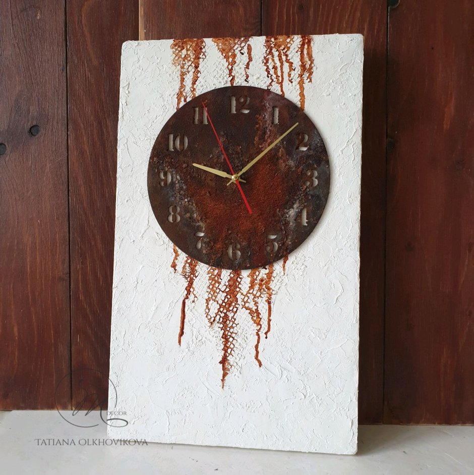 Часы лофт квадратные