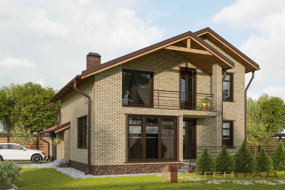 Дом кирпичный двухэтажный