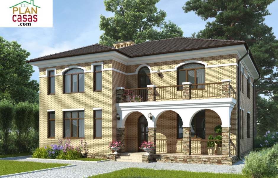 Трехэтажный дом с терассей