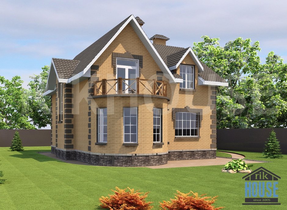 Проекты домов с эркером и мансардой