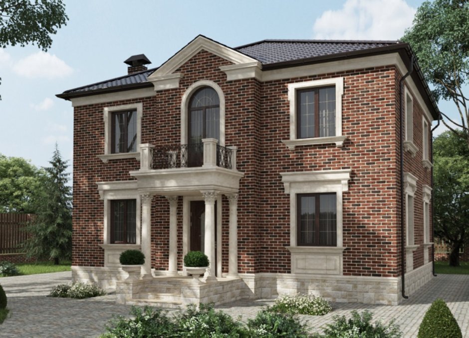 Двухэтажный дом в английском стиле