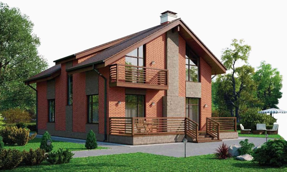 Проекты кирпичных домов с мансардой