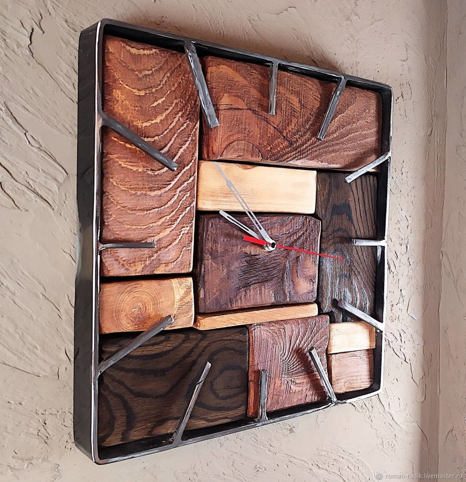 Часы настенные квадратные лофт