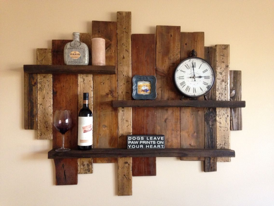 Часы лофт из слэба