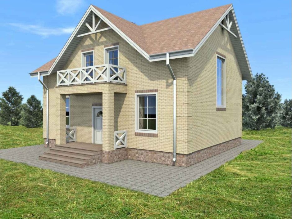 Крыльцо с балконом