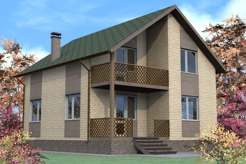 Дом кирпичный 110 кв.м с мансардой