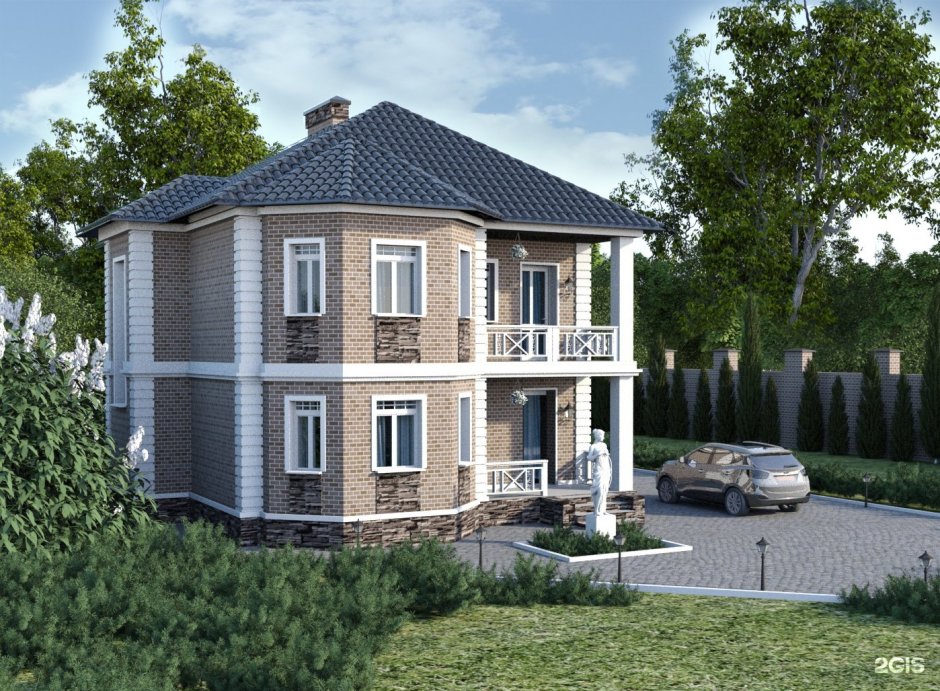 Дом с эркером двухэтажный