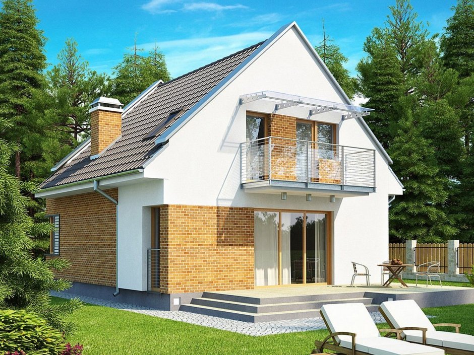 Дом с мансардой 110 кв м