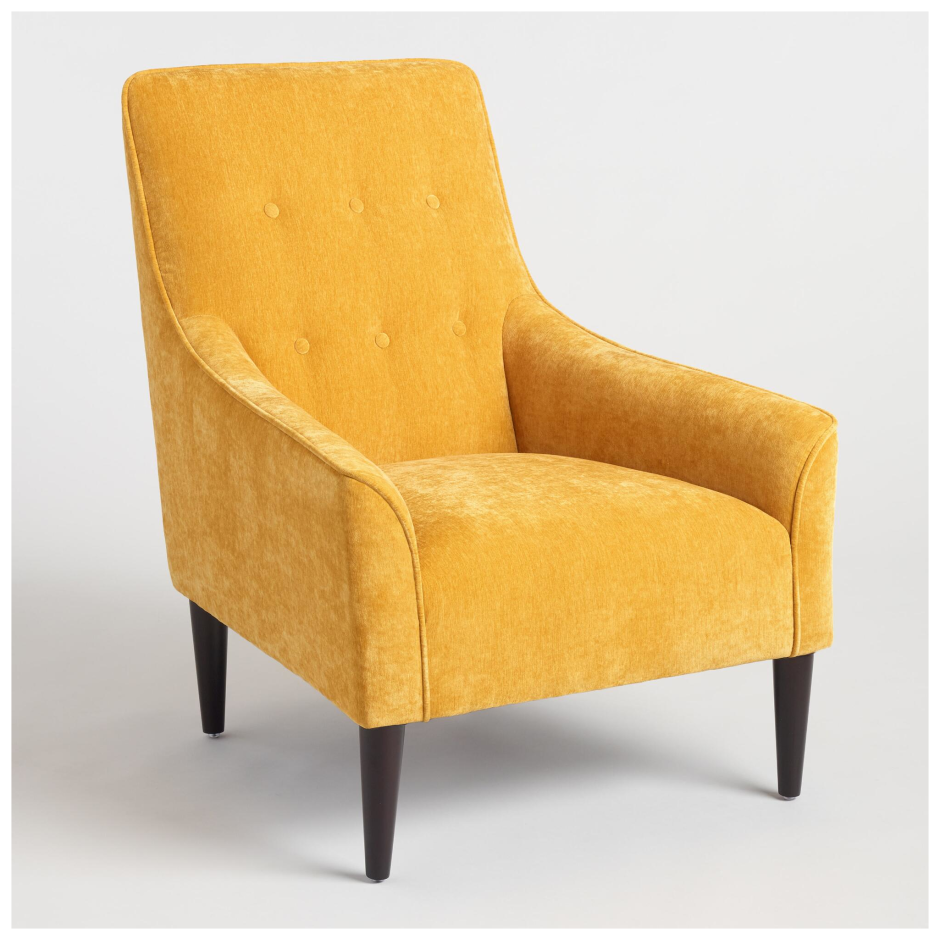 Кресло горчичного цвета