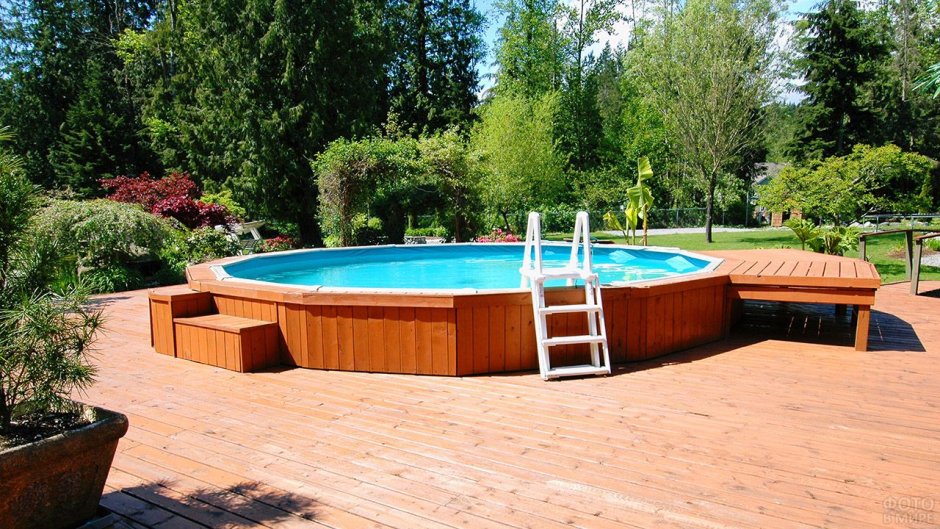 Каркасный бассейн полузаглубленный